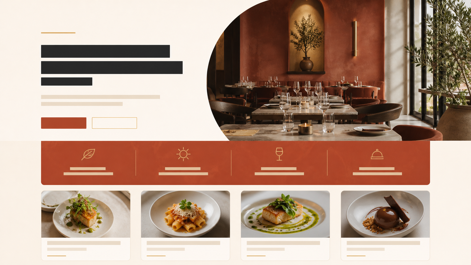 Hospitality landing page preview