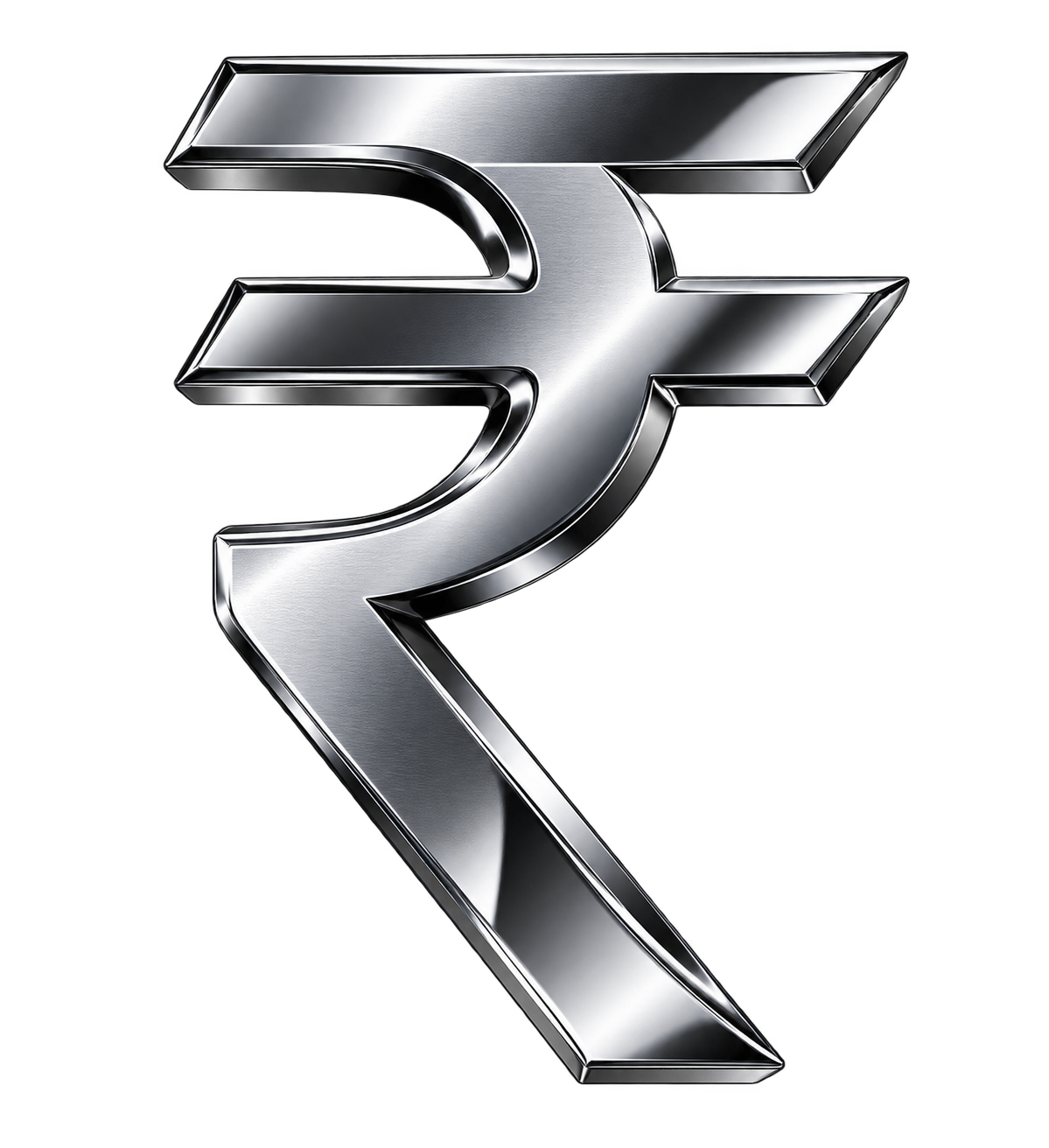 Silver rupee graphic