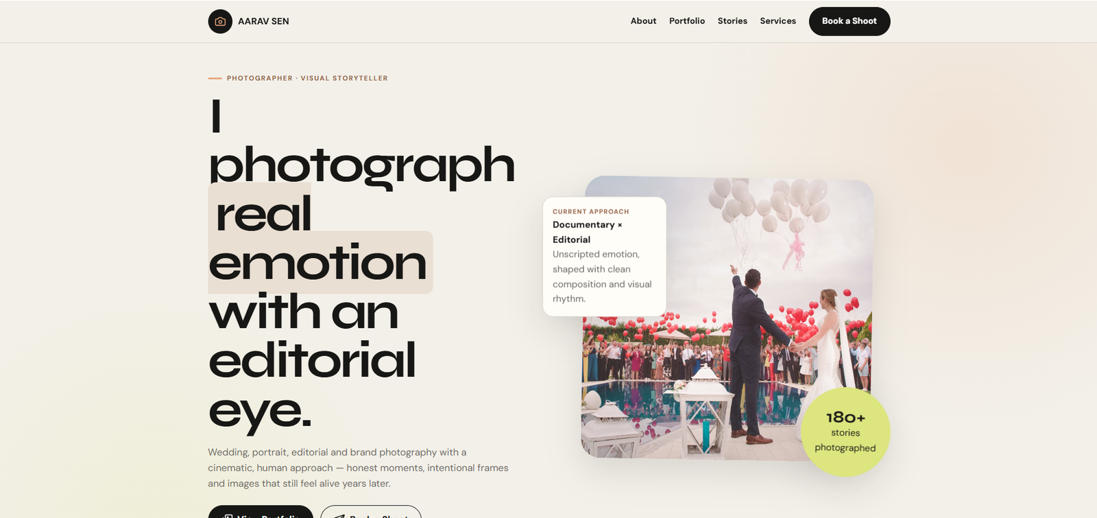 Photographer Professional Landing Page