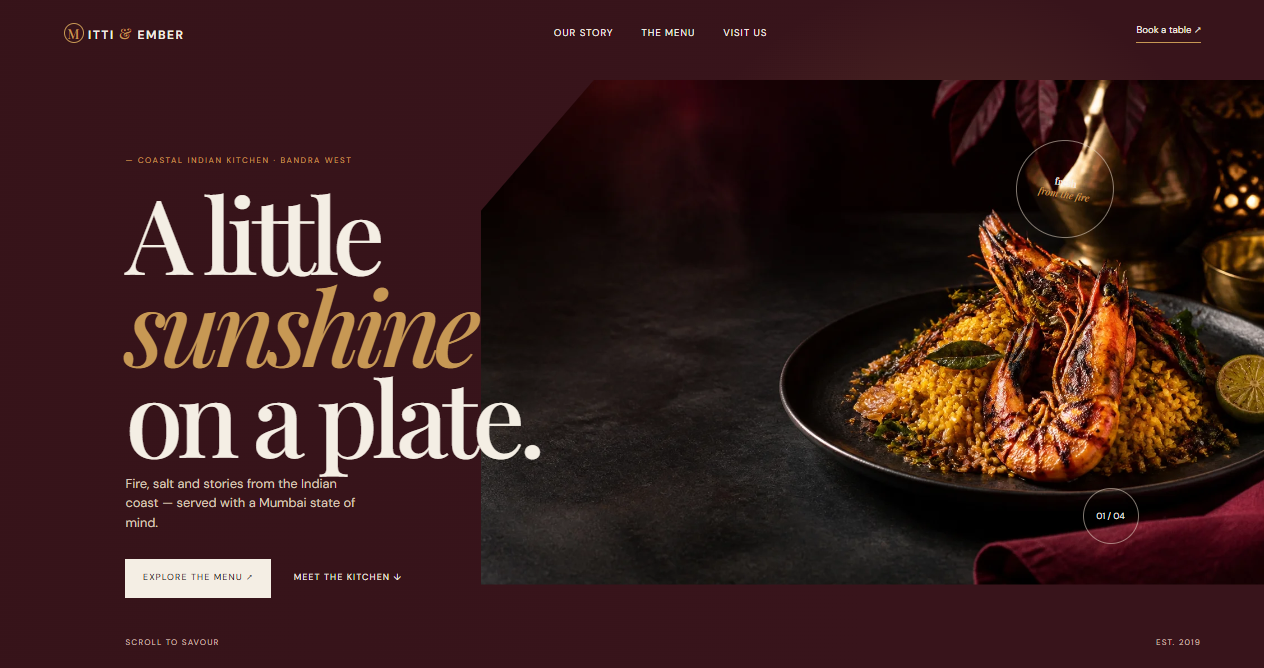 Restaurent Modern Landing Page