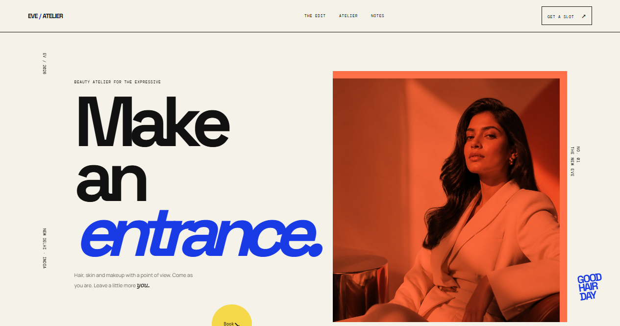 Salon Modern Landing Page