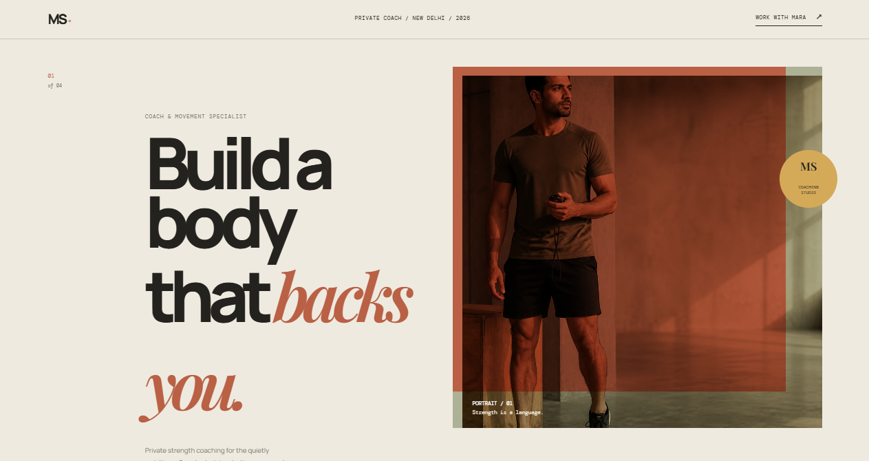 Personal Trainer Modern Landing Page