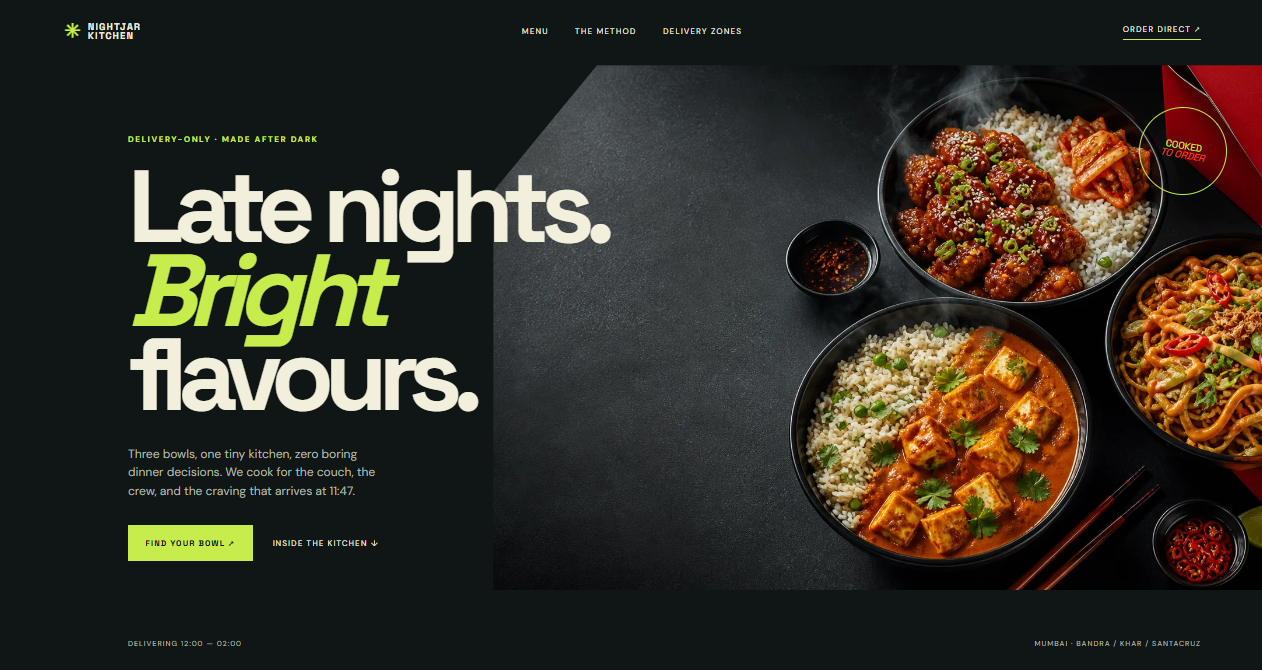 Cloud Kitchen Modern Landing Page