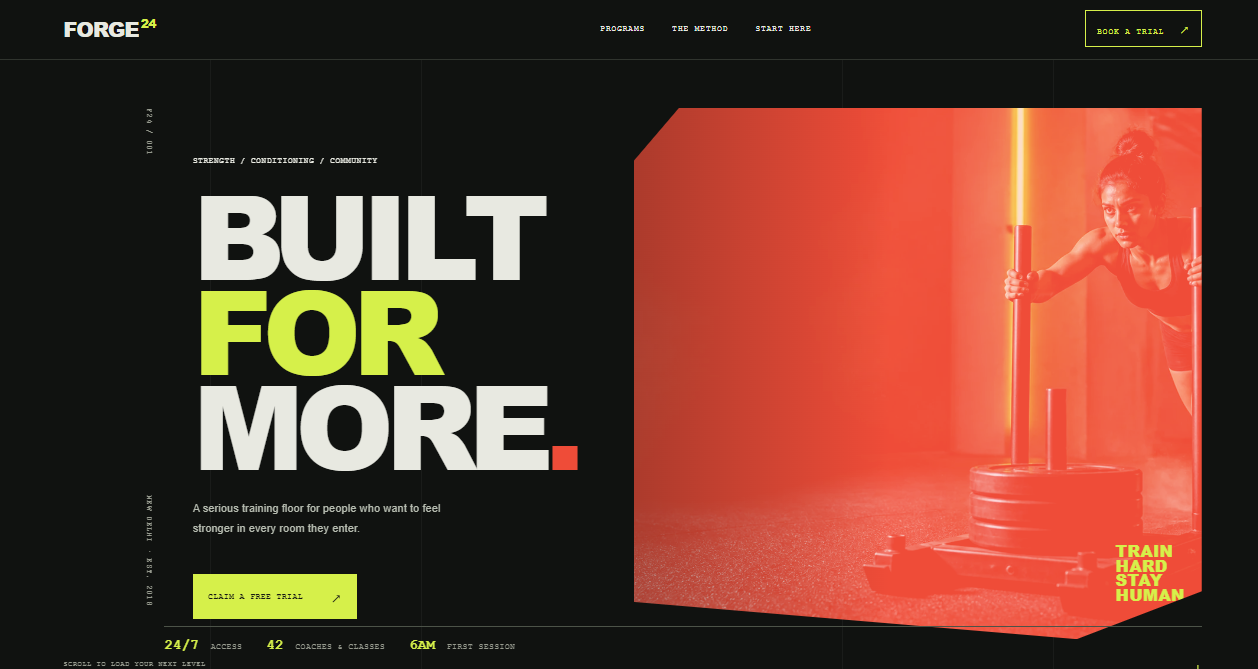 GYM Modern Landing Page