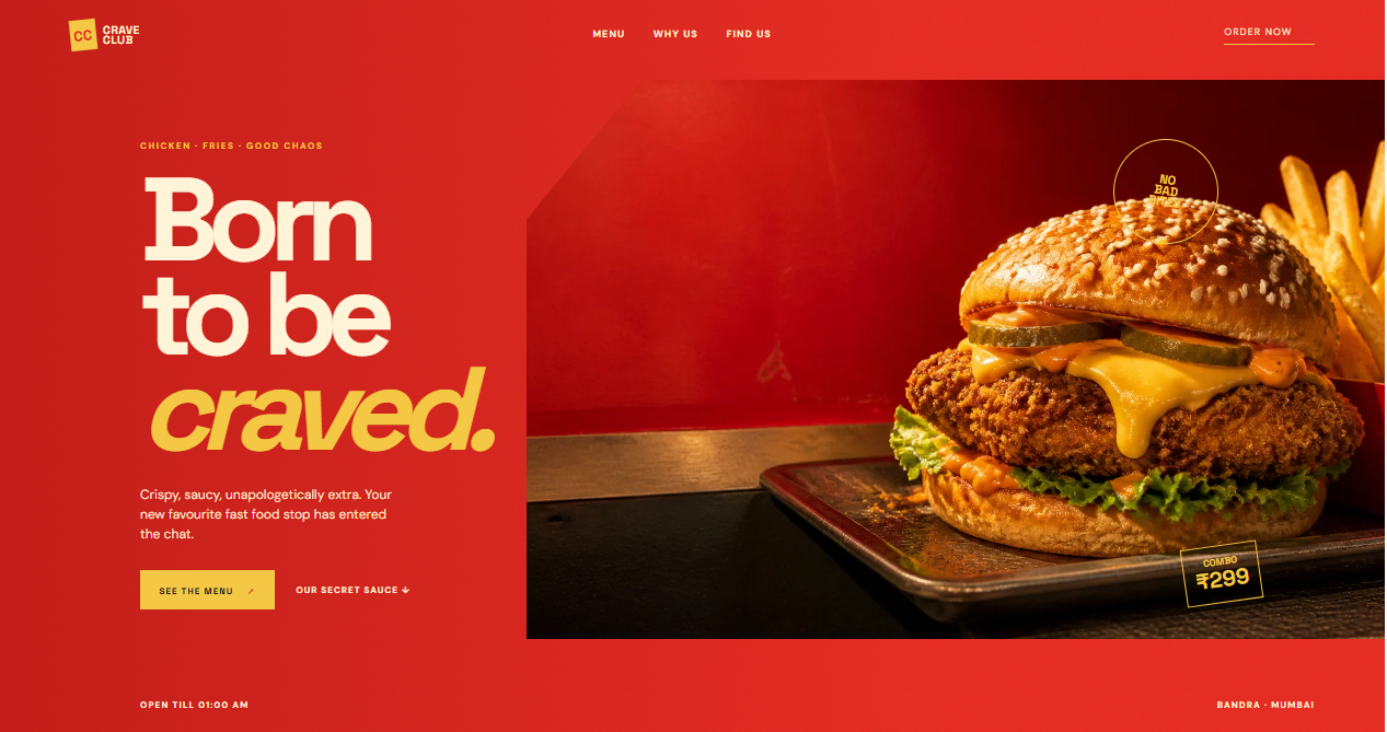 Fast Food Modern Landing Page